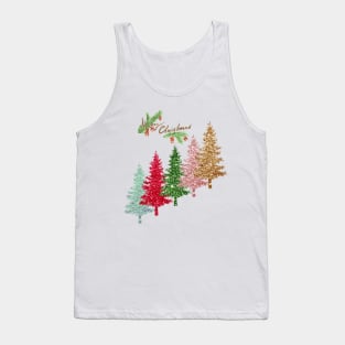 merry Christmas Trees Tank Top